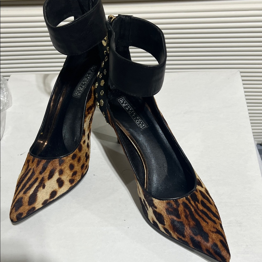 Reaction Kenneth Cole Animal Print and Black Heels
